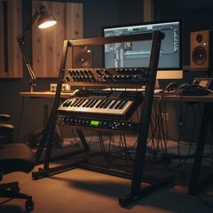 Rack Stand Metal 12-Spaces Capacity Studio Stage Equipment Organizer
