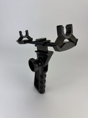 Shock Mounted Universal Shotgun Microphone Mic Holder Pistol Grip 3/4 inch mics