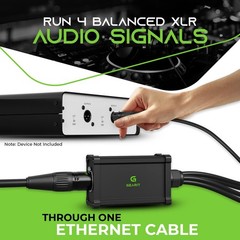GEARit 20ft EtherCon-Compatible Cable & 4 Channel Snake Black