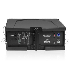 Sound Town 2×8″ Powered Line Array Speaker w/ DSP, Black(ZETHUS-A28PW)