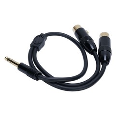 Dual XLR Female To 1/4 Inch 6.35mm Male Stereo Y Splitter Cable 1.6FT PVC D WPMU