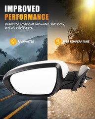 Left Driver Side Mirror for 2011-2013 Ki-A Optima SX/LX/EX (5 PINS), White Manua