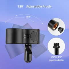 Microphone Holder, Large Mic Accessory Clip for Stands, Fit for Most Condense…