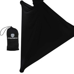 PRORECK 2-Pack DJ Speaker Stand Cover 360 Tripod Scrim Cable Management Black