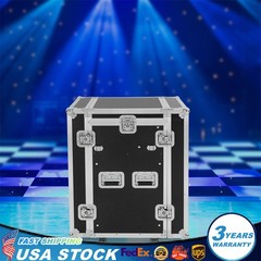 12U PA DJ Rack / Road Case Slant Mixer Top Rack with DJ Table Tops 661 lbs Load