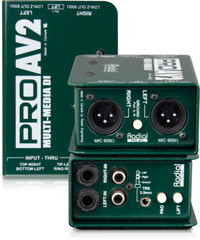 RADIAL ProAV2 Stereo Passive transformer based Multimedia Direct Box Dualchannel