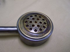 Vintage lollipop Microphone Steel and brass mid century modern industrial