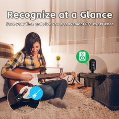 A8 Wireless Guitar System UHF 2 Modes, Rechargeable Li-Battery, 100Ft Range, Plu