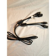 MIDI 5-Pin DIN Y-Splitter Cable Dual Male to Female with Ferrite Core Black