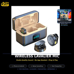 Wireless Lavalier Mic for iPhone Android USB-C 40H Noise Cancelling TikTok