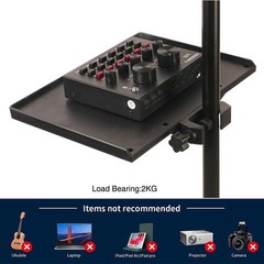 Microphone Stand Tray Mount Clamp on Rod Holders, Microphone Stand Desk with …