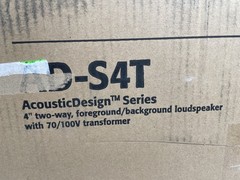 New Open Box Pair QSC AD-S4T-BK 4″ Two-Way Surface Mount Loudspeaker – Black