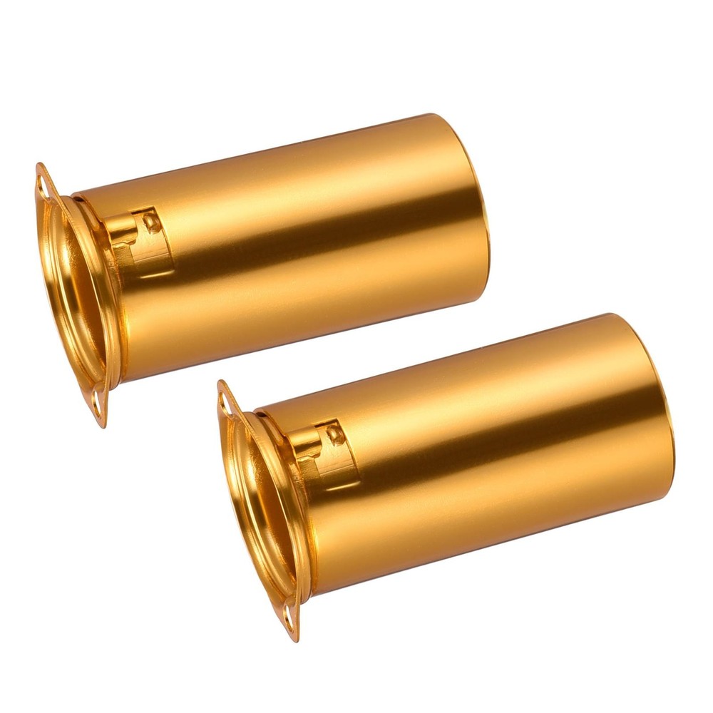 2 x 9Pin Ceramic Vacuum Tube Socket 53mm Shield for 12AX7 12AU7 Tube Yellow