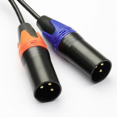 1/8 TRS Male to Dual XLR Male Microphones Stereo Splitter Y Cable Adapter