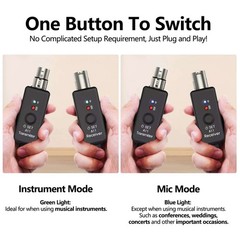 1set Professional Microphone Transmitter&Receiver 24-bit/48kHz UHF XLR Adapter