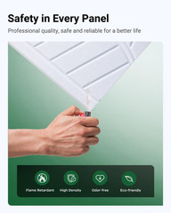 Acoustic Panels for Walls, Ceilings & Doors, 6 Pack Self-Adhesive Sound Absorbin