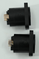 (2) Neutrik NL4MP 4 Pole Speak On Connector Chassis Panel Mount Speaker Terminal