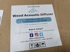 SoundAssured Wood Acoustic Diffusion Panel for Echo Reduction and Sound Control