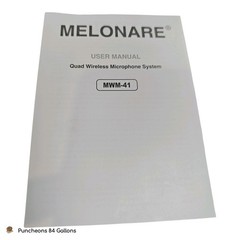 MELONARE 4-Channel Wireless Microphone System with 200ft UHF Range MWM-41-4H