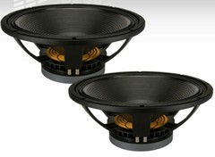 2 x B&C 18TBX100 18″ Low Frequency 2400W Subwoofer 8-Ohms 97.0 dB 35 – 1000 Hz.