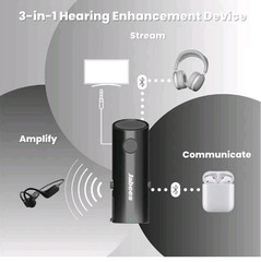 Jabees HearLink 3-in-1 Hearing Enhancement Device – Pocket Talker, Long-Range Li