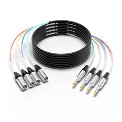 20ft Snake Cable, 4-Channel Shielded Audio Cable 1/4“ TRS to XLR Male, with …