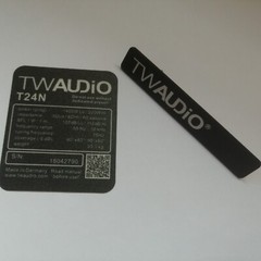 1 Set of Replacement Tw audio Badge Emblem Logo T24N Sticker Aftermarket