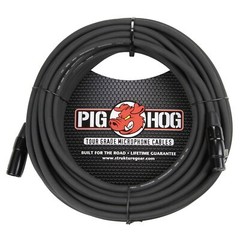 Pig Hog 100′ (100-foot) XLR 8mm Tour Grade Microphone (Mic) Cable Black (PHM