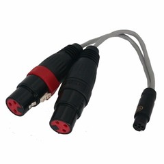 Mini XLR 5Pin TA5F to Dual Large XLR 3P Female 8” L2B2AT Microphone Audio Cable