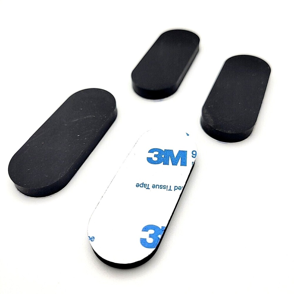 2″ x 3/4″ Oval Rubber Stick on Feet 3/16″ Thick 3M Adhesive Backing Bumper Pads