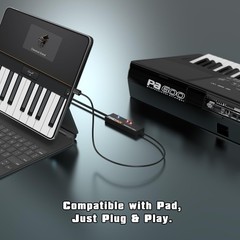 MIDI to USB Interface Compatible with USB Type-C MIDI Cable with Input&Output…