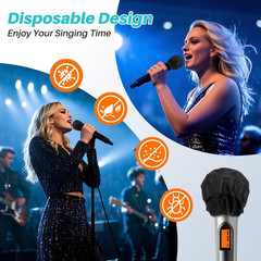 100Pcs Disposable Microphone Covers Microphone Windscreen Bulk Protective Caps