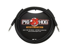 Pig Hog 6ft Balanced TRS Instrument Cable Quarter Inch to Quarter Inch 8mm Black