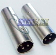 One New XLR Male to XLR Male Adaptor Connector