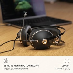 Omnidirectional Boom Mic 3.5mm for Gaming & Remote Work 2.5m Cable
