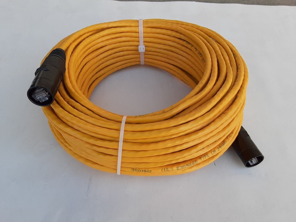 PRO CAT-5e Tactical UTP w/Neutrik Ethercon Digital Cable 100 FT