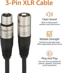 XLR Microphone Cable for Speaker or PA System, Recording Studio, All Copper C…