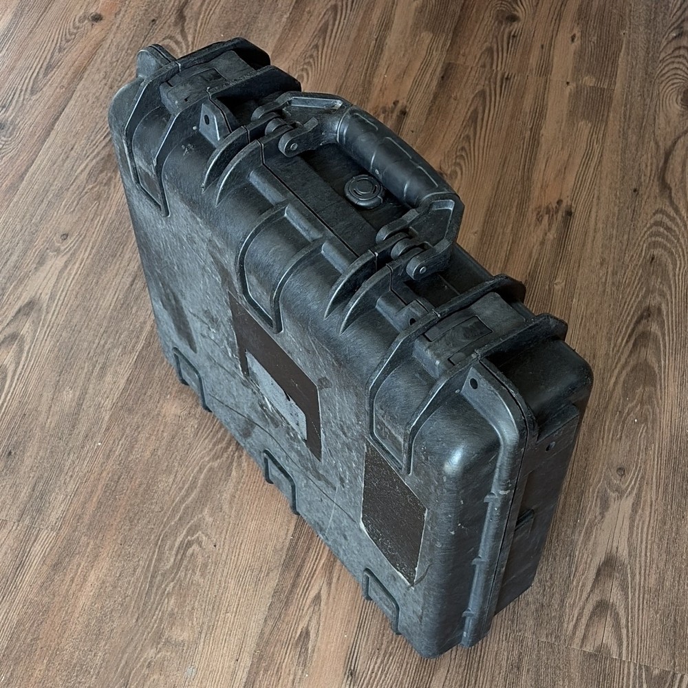 Waterproof Black Rigid Plastic Locking Multipurpose Case w/ Pressure Valve 15×19