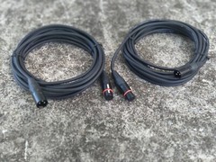 Black 20 Ft XLR Low-Z Microphone Cable Balanced Mic Cord Pair 2-Pack