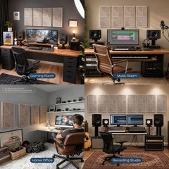 BUBOS 4 Pack Acoustic Wall Panels – Professional Self-Adhesive Sound Camel
