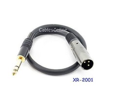 1.5ft Premium XLR Male to 1/4 inch TRS Male Audio Cable