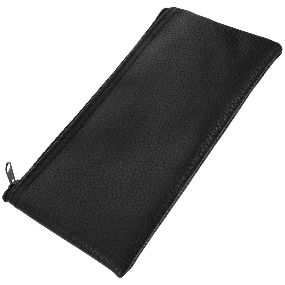 Leather Microphone Storage Bag Portable Black Mic Pouch with Zipper Dustproof…