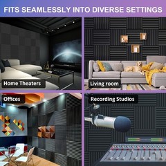 Acoustic Foam Panels – Noise Reduction & Soundproofing for Studio, Office & Home