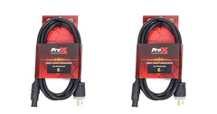 2 Power True1 Female to Male Edison NEMA 5-15P 6 ft Extension Cables 12 AWG IP65
