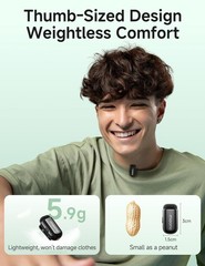 MAONO Wave T1 Mini Wireless Lavalier Microphone for iPhone 17 16 15 & Android…