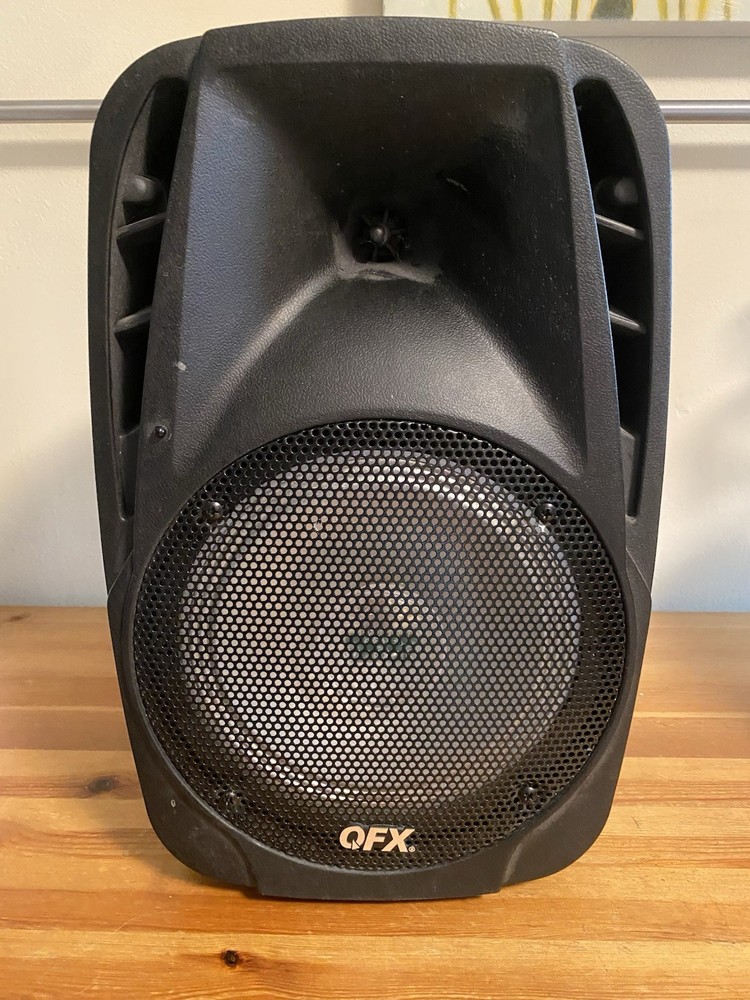 QFX PBX-810 Amplified 8in PA Speaker 10W RMS USB 3.5mm Wired Black