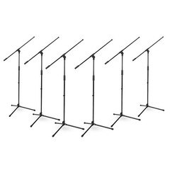 Musician’s Gear Tripod Boom Microphone Stand 6 Pack Black