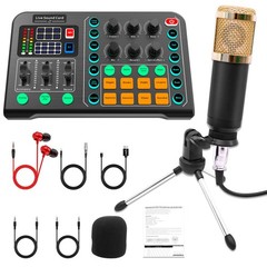 Headset Studio Recording Kit Podcast Mixer Equipment Condenser Microphone Set US