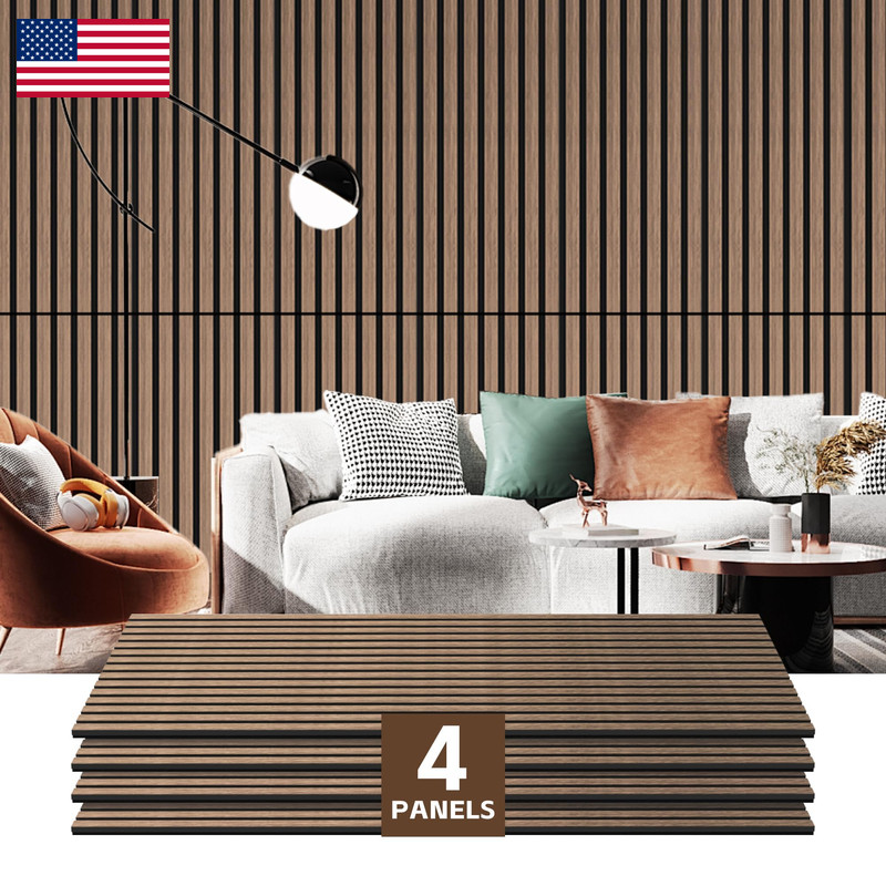 Ritollo 4 Pack Wood Panels For Wall 47.223.60.7 Wood Slat Acoustic Panels For