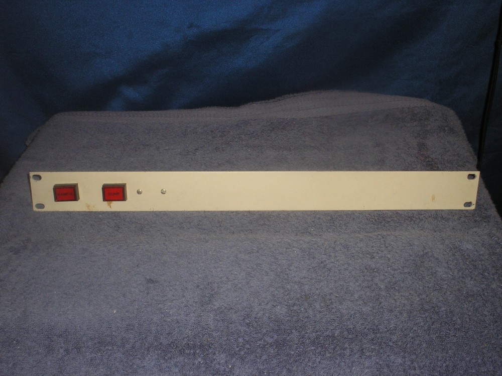 1RU Custom Broadcast Delay Logic Panel with 2 red momentary switches 1 RU rack